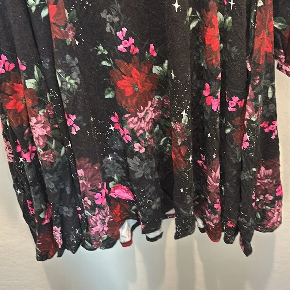 Torrid Black and Pink Floral Lace Dress - Picture 2 of 7